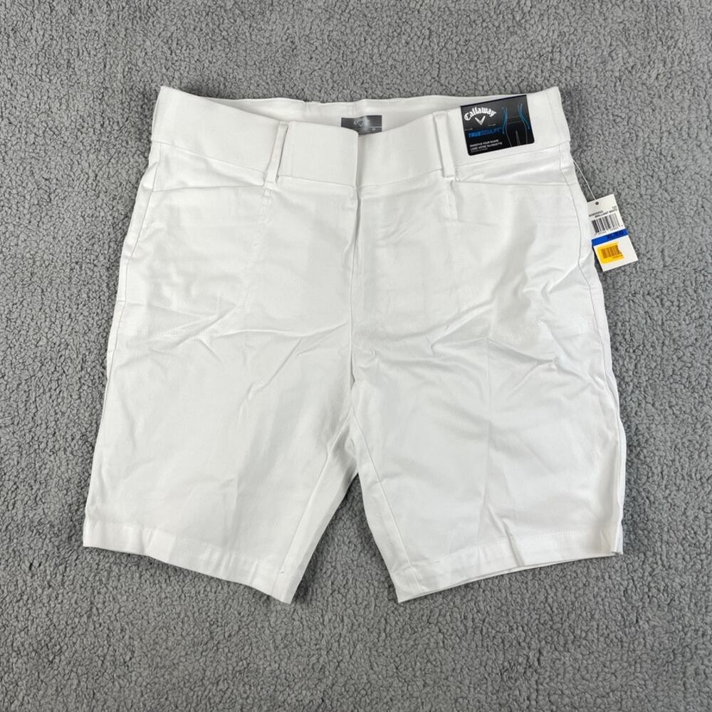 Callaway Opti-Dri Women's X-Large White 9.5" Stretch Truesculpt Golf Shorts